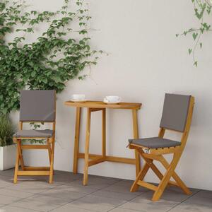 VidaXL Kültéri bistro székek 2 pcs Sötétszürke 38 x 46 x 85 cm