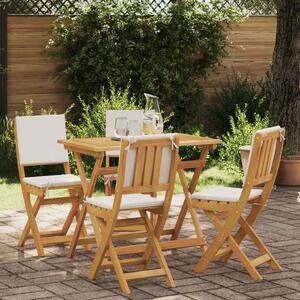 VidaXL Kültéri bistro székek párnával 4 pcs Krémfehér 38 x 46 x 85 cm