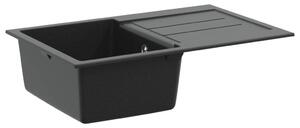 Mosogató Fekete 780 x 500 mm 80% Kvarc és 20% Gyanta