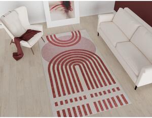 Piros-fehér mosható szőnyeg 50x80 cm – Vitaus