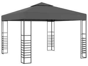 Antracitszürke kerti pavilon 3 x 3 m