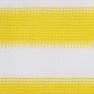 VidaXL sárga és fehér HDPE erkélyparaván 120 x 600 cm