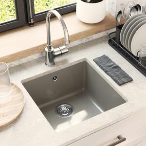Mosogató Szürke 430 x 460 mm 80% Kvarc és 20% Gyanta