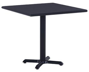 Fekete kerti asztal 80 x 80 x 75 cm