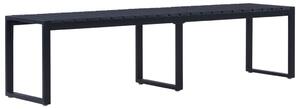 Fekete polisztirol lemez kerti pad 180 cm