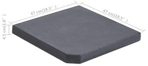 VidaXL fekete négyszög alakú gránit napernyőtalp nehezék 25 kg