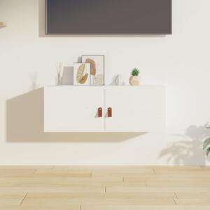 Fehér tömör fenyőfa faliszekrény 80 x 30 x 30 cm
