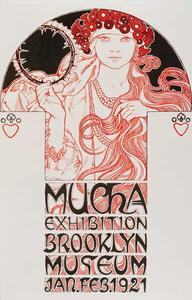 Mucha, Alphonse Marie - Reprodukció Exhibition Brooklyn Museum, (26.7 x 40 cm)