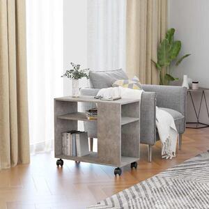 Betonszürke szerelt fa kisasztal 70 x 35 x 55 cm