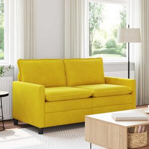 VidaXL Kanapé Sárga 156 x 81 x 87,5 cm Bársony