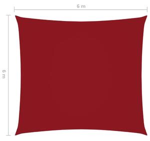 VidaXL piros négyzet alakú oxford-szövet napvitorla 6 x 6 m