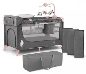 Kinderkraft JOY multifunkciós utazóágy - pink