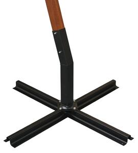 VidaXL tópszínű tömör fenyőfa függő napernyő rúddal 3 x 3 m