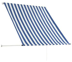 VidaXL feltekerhető kék és fehér napellenző 150 x 150 cm