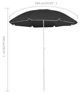 VidaXL antracitszürke kültéri napernyő acél rúddal 180 cm