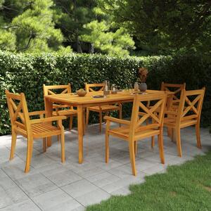 VidaXL tömör akácfa kerti asztal 200 x 100 x 75 cm