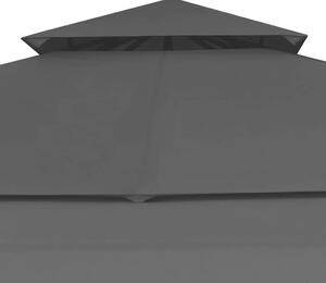 VidaXL antracit pavilon dupla kibővített tetővel 3x3x2,75 m 180 g/m²