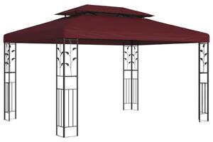 VidaXL Pavilon 3,97 x 2,96 x 2,68 m Bordó Poliészter és acél