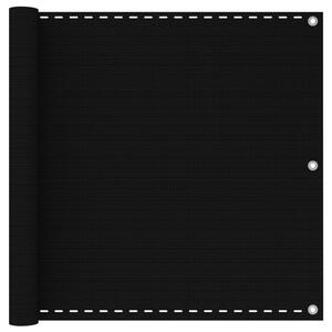Fekete HDPE erkélytakaró 90 x 300 cm