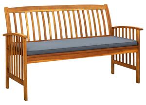 Tömör akácfa kerti pad párnával 147 cm
