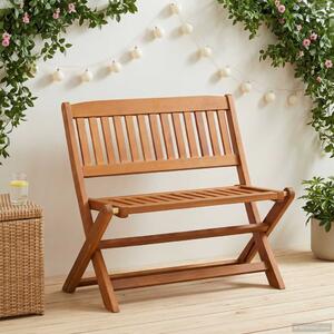 VidaXL Gyerek pad Barna 61 x 38 x 57 cm Tömör Eukaliptusz Fa
