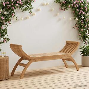 VidaXL Kerti pad 2 -Seater 126 cm Tömör Teakfa Természetes