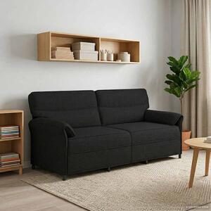 VidaXL 3-Fős kanapé Fekete 198 x 83 x 95 cm Szövet