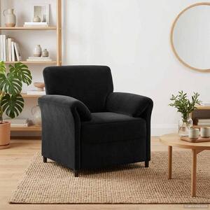 VidaXL 1 személyes kanapé Fekete 88 x 83 x 95 cm Bársony