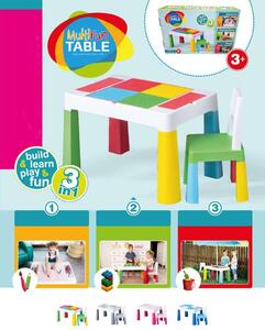 Multifun Gyerek Szett Asztal Székkel 3in1 - Color