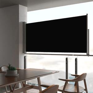 VidaXL fekete kihúzható oldalsó terasz napellenző 60 x 300 cm