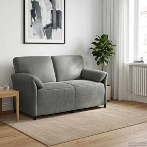 VidaXL Kétüléses Kanapé Sötétszürke 158 x 83 x 95 cm Bársony