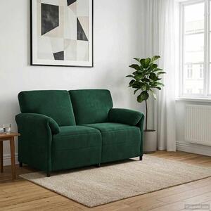 VidaXL Kétüléses Kanapé Sötétzöld 158 x 83 x 95 cm Bársony