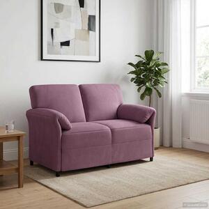 VidaXL Kétüléses Kanapé Lila 138 x 83 x 95 cm Bársony