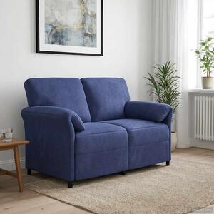 VidaXL Kétüléses Kanapé Rendőrségi kék 138 x 83 x 95 cm Bársony