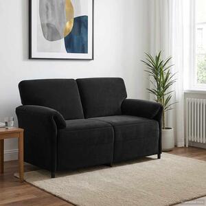 VidaXL Kétüléses Kanapé Fekete 158 x 83 x 95 cm Bársony