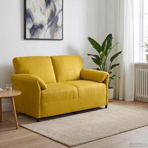 VidaXL Kétüléses Kanapé Sárga 158 x 83 x 95 cm Bársony