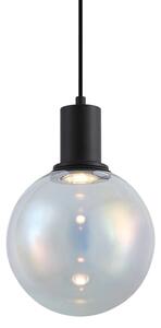 Design függőlámpa fekete szivárványos üveggel 20 cm - Mallon
