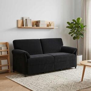 VidaXL 3-Fős kanapé Fekete 198 x 83 x 95 cm Bársony