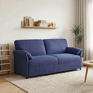 VidaXL 3-Fős kanapé Rendőrségi kék 198 x 83 x 95 cm Bársony