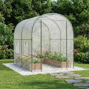 VidaXL Vázszerkezetű üvegház 160 x 200 x 192,5 cm PVC Átlátszó