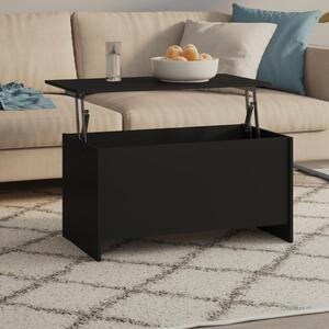 Fekete szerelt fa dohányzóasztal 102 x 55,5 x 52,5 cm