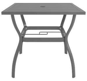 VidaXL antracitszürke acél kerti asztal 81,5 x 81,5 x 72 cm