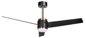Mennyezeti ventilátor világítással TROUT Távirányítóval LED Fekete