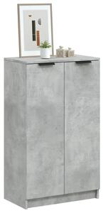 Betonszürke szerelt fa cipősszekrény 59 x 35 x 100,5 cm