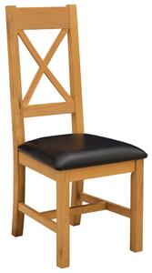 Étkezőszék 2 pcs Tömör Tölgyfa Fekete 45 x 54 x 105 cm