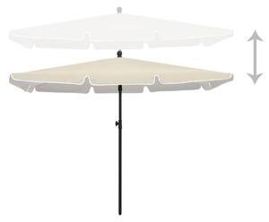 VidaXL homokszínű napernyő rúddal 210 x 140 cm