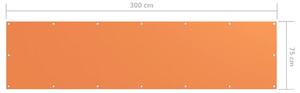 VidaXL narancssárga oxford-szövet erkélyparaván 75 x 300 cm