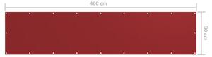 VidaXL piros oxford-szövet erkélyparaván 90 x 400 cm