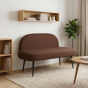 VidaXL Kárpitozott pad háttámlával Barna 110 x 60 x 76 cm Műbőr