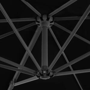 VidaXL fekete konzolos napernyő alumíniumrúddal 250 x 250 cm
